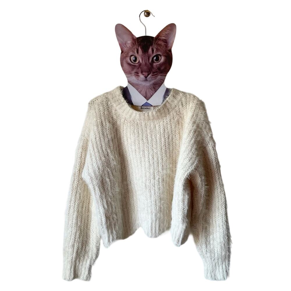 &merci Scalloped Sweater Size Medium